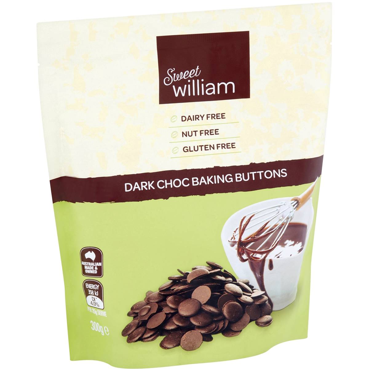 Sweet William Dark Baking Buttons Baking Buttons 300g Woolworths