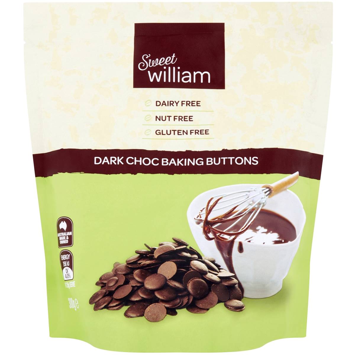 Sweet William Dark Baking Buttons Baking Buttons 300g Woolworths