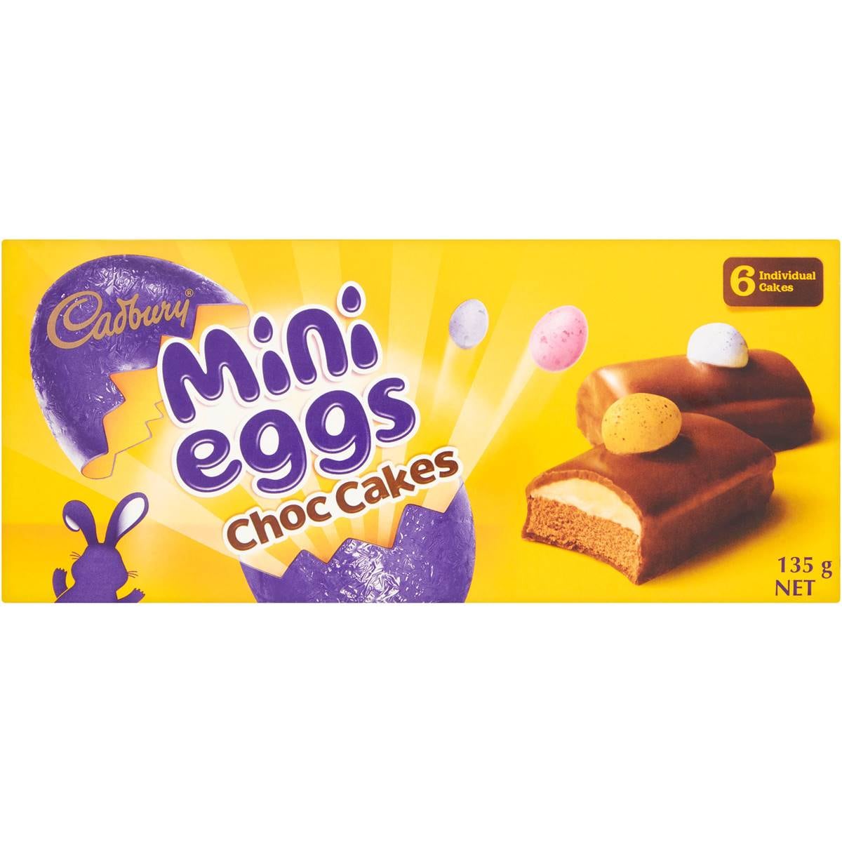 Cadbury Mini Egg Cakes 6 Pack 135g Woolworths