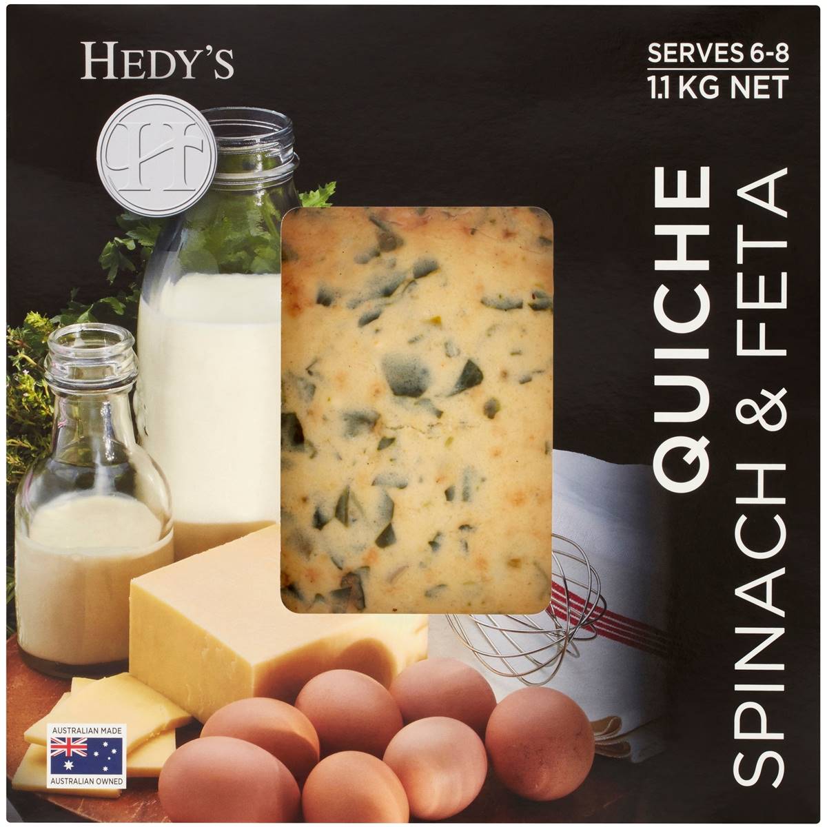 Hedys Quiche Spinach & Feta 1.1kg | Woolworths