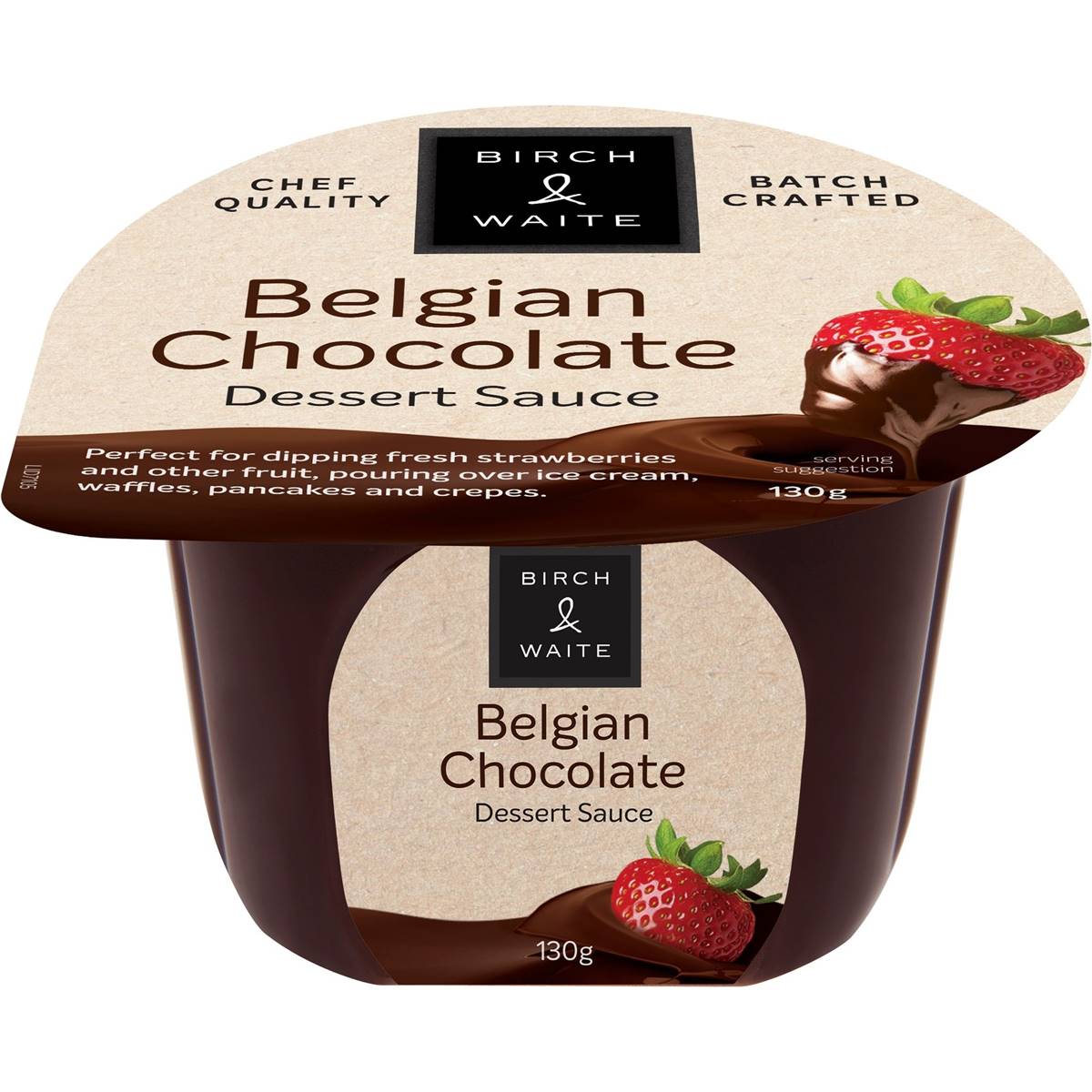 Birch & Waite Belgian Chocolate Dessert Sauce 130g