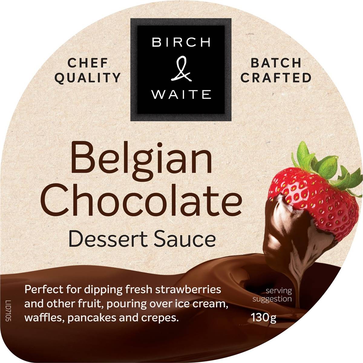 Birch & Waite Milk Chocolate Dessert Sauce 130g Woolworths