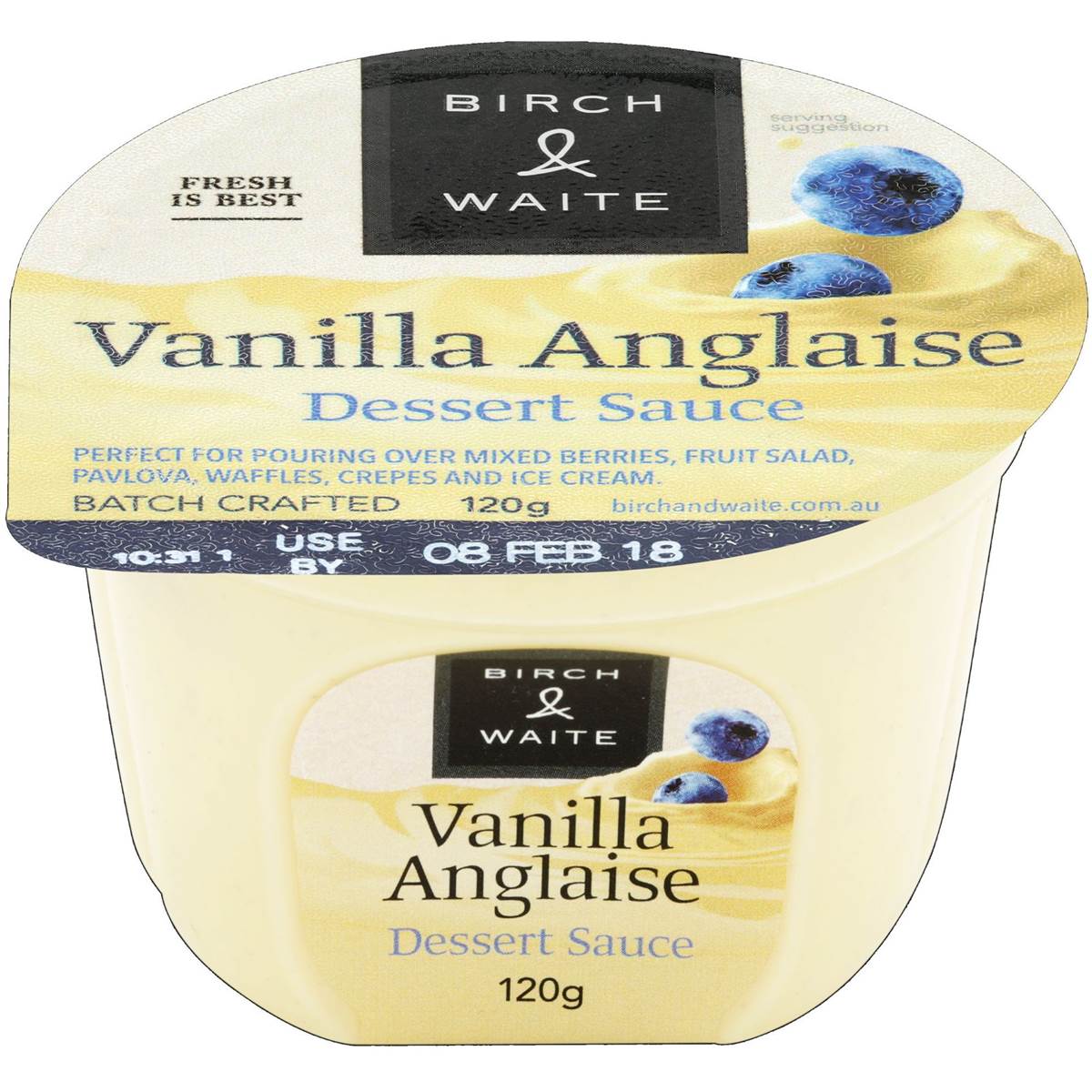 Birch & Waite Vanilla Anglaise Dessert Sauce 120g Woolworths