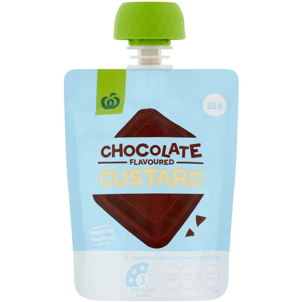 Woolworths Chocolate Flavoured Custard 85g Woolworths