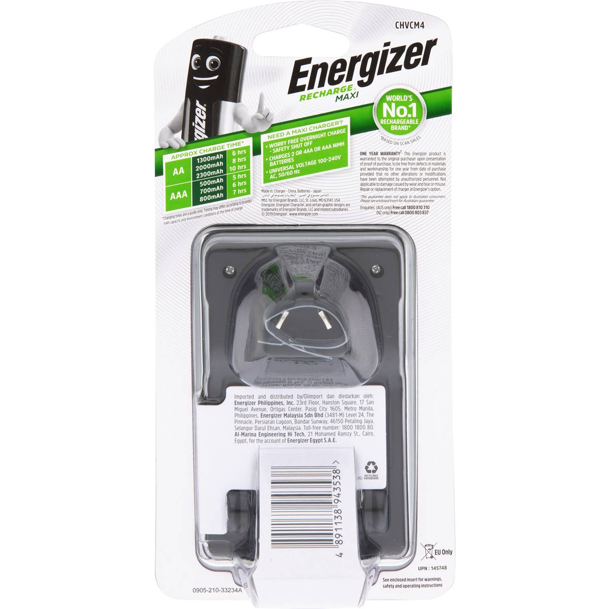 Energizer Maxi Charger Rechargable Aa & Aaa Batteries Each Woolworths