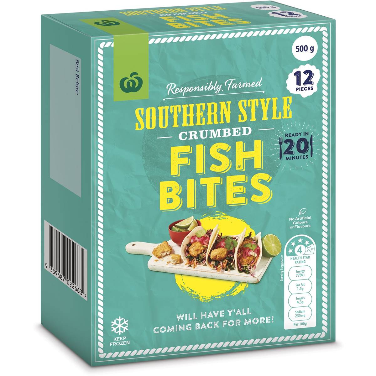 Woolworths Southern Style Crumbed Fish Bites 12pk 500g Woolworths