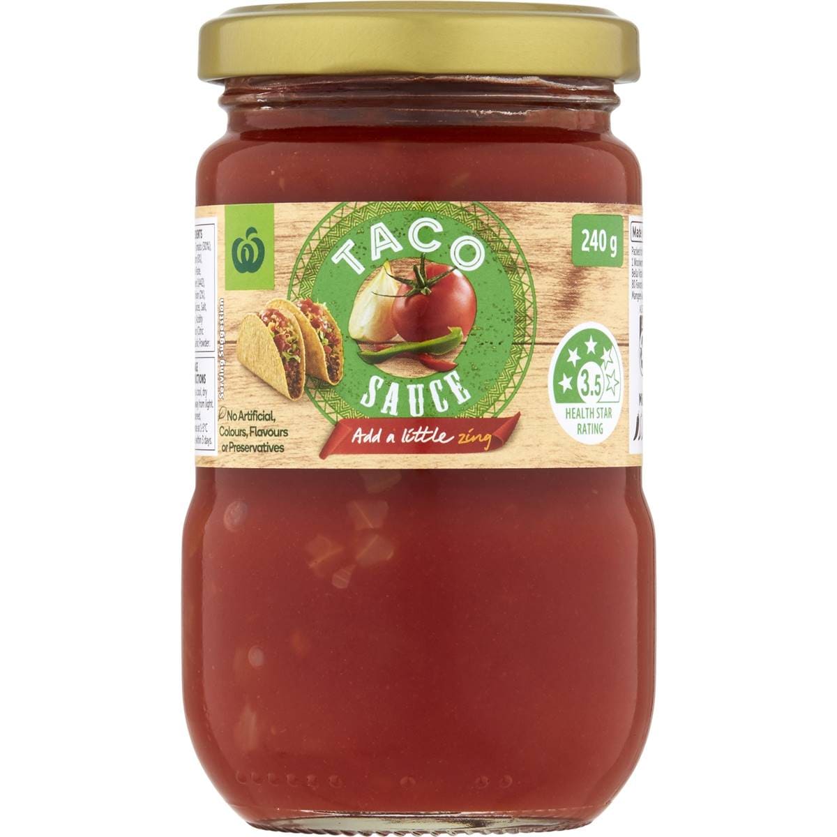 Woolworths Taco Sauce Mild 240g Woolworths