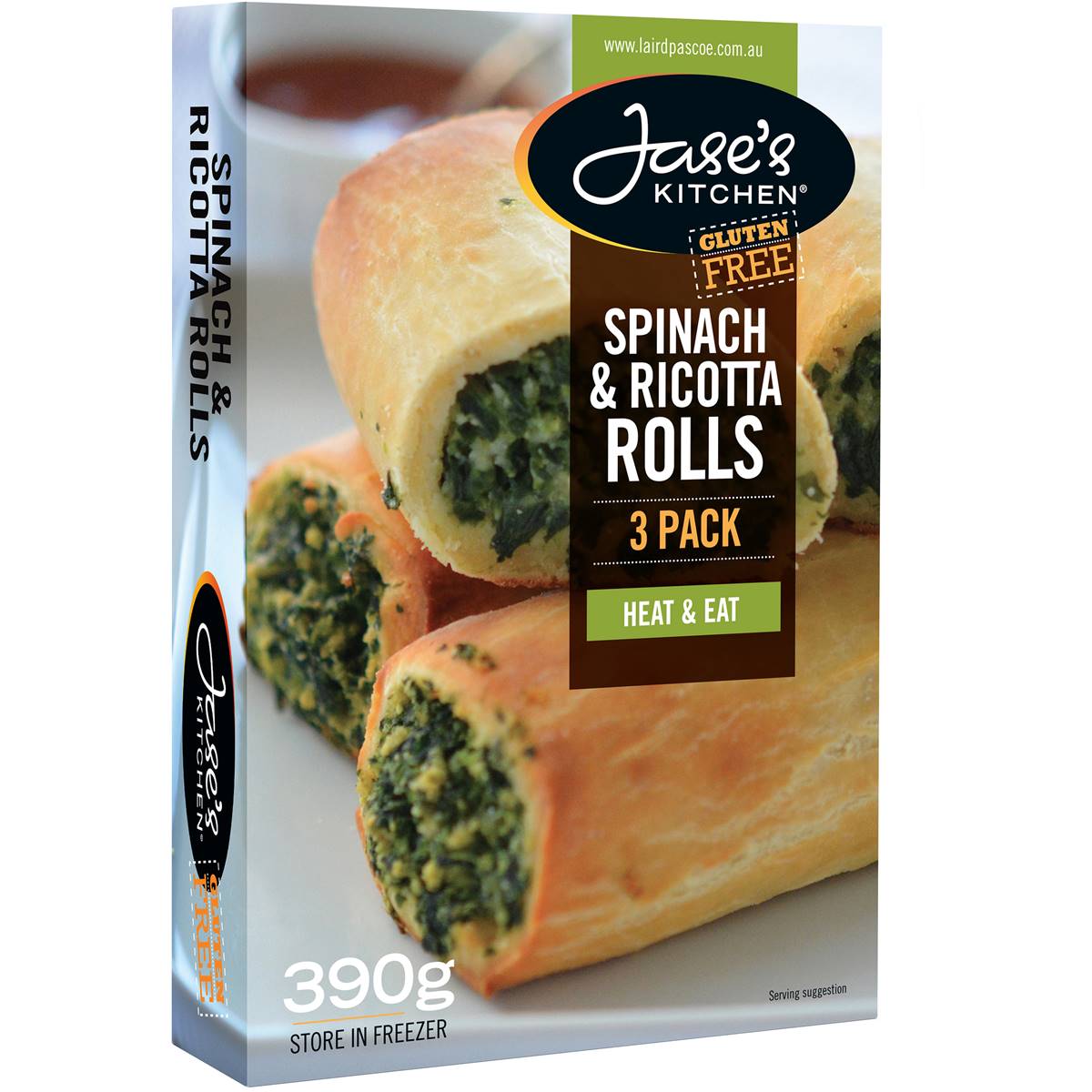 Jase's Kitchen Gluten Free Spinach & Ricotta Rolls 3 Pack Woolworths
