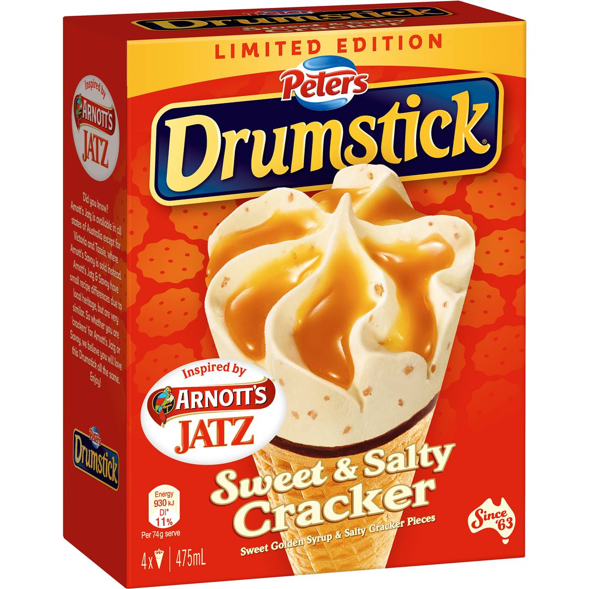 Peters Drumstick Sweet & Salty Jatz Cracker 475ml Woolworths