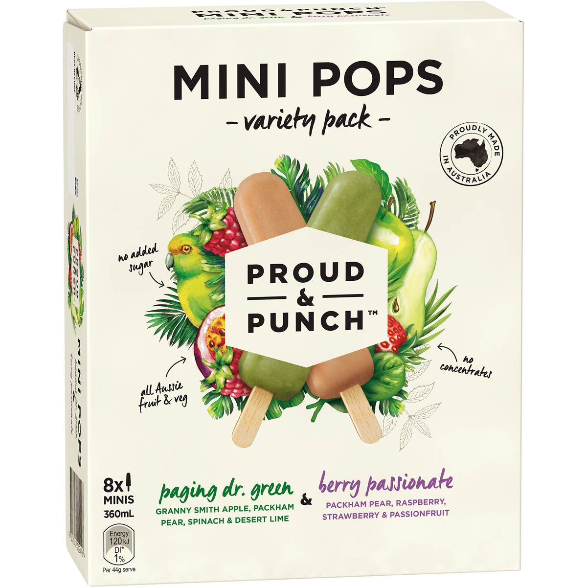 Proud & Punch Mini Pops Variety Pack 8 Pack Woolworths