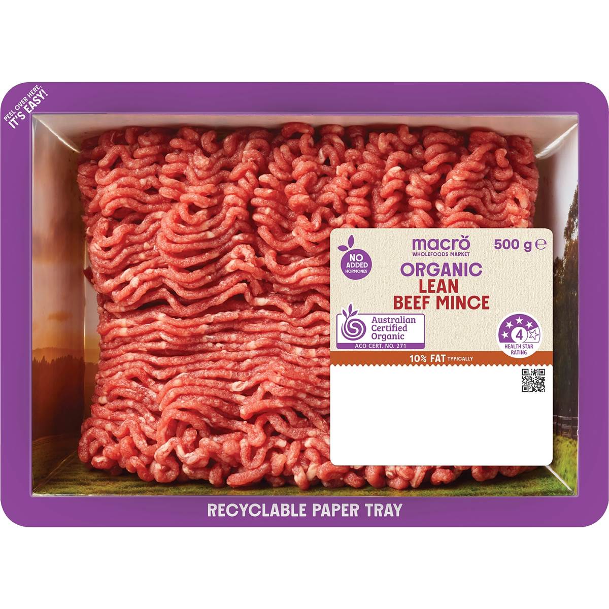 Macro Organic Lean Beef Mince 500g Woolworths