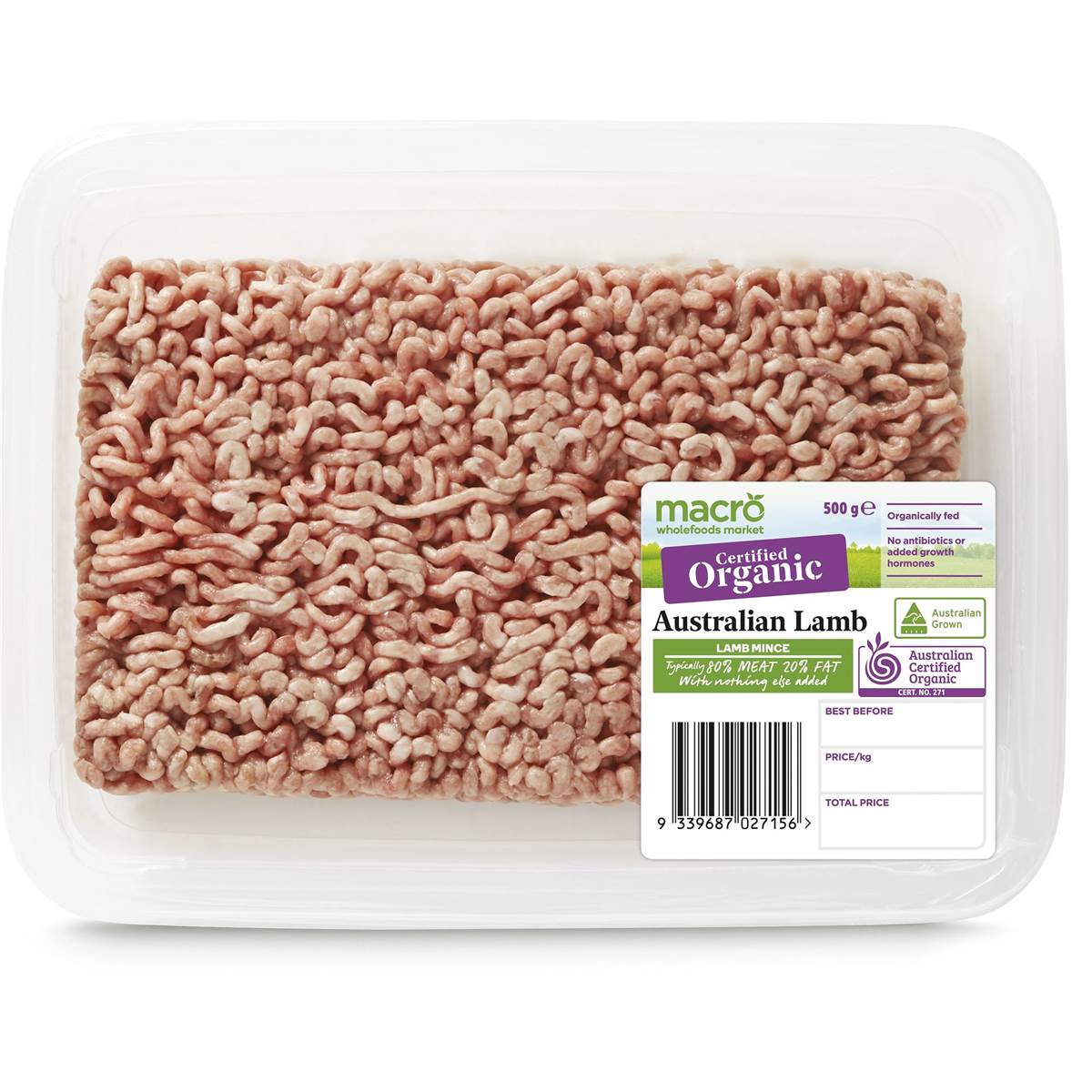 Macro Organic Lamb Mince 500g Woolworths