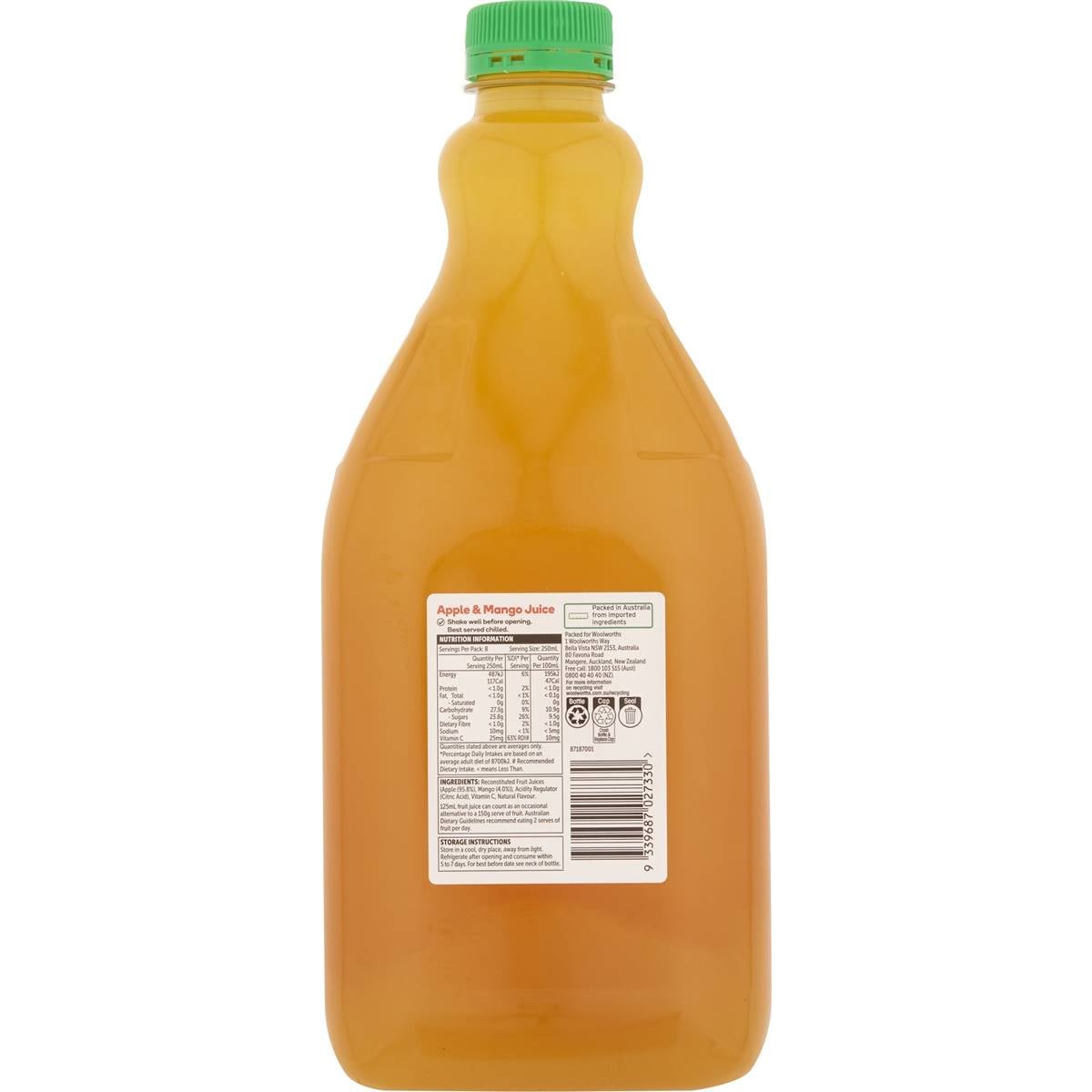 Woolworths Apple & Mango Juice 2l Woolworths