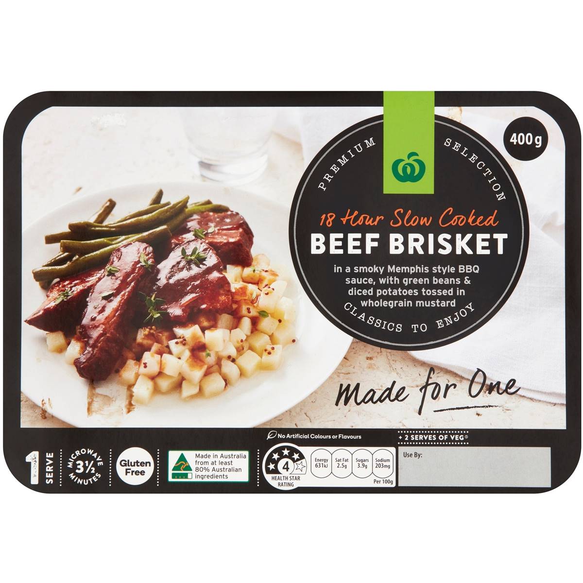Woolworths Slow Cooked Bbq Beef Brisket Chilled Meal 400g Woolworths