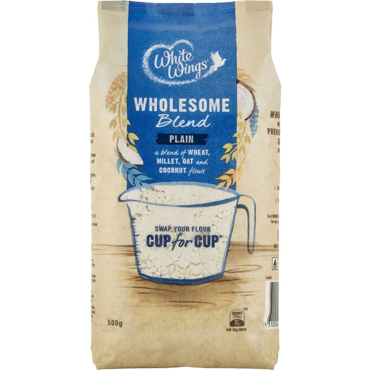 White Wings Wholesome Blend Plain Flour 500g Woolworths