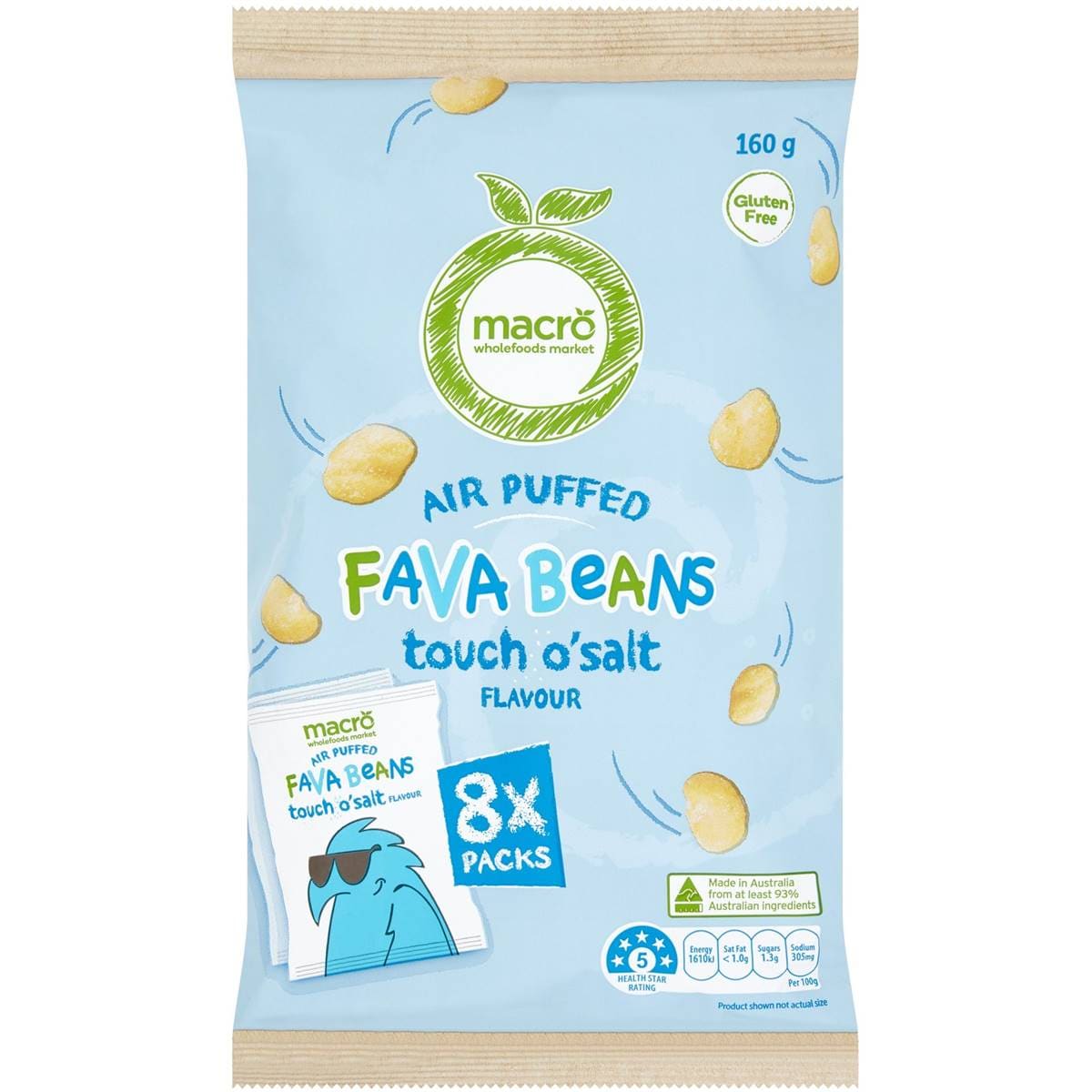 Macro Air Puffed Fava Beans Salt 160g Woolworths