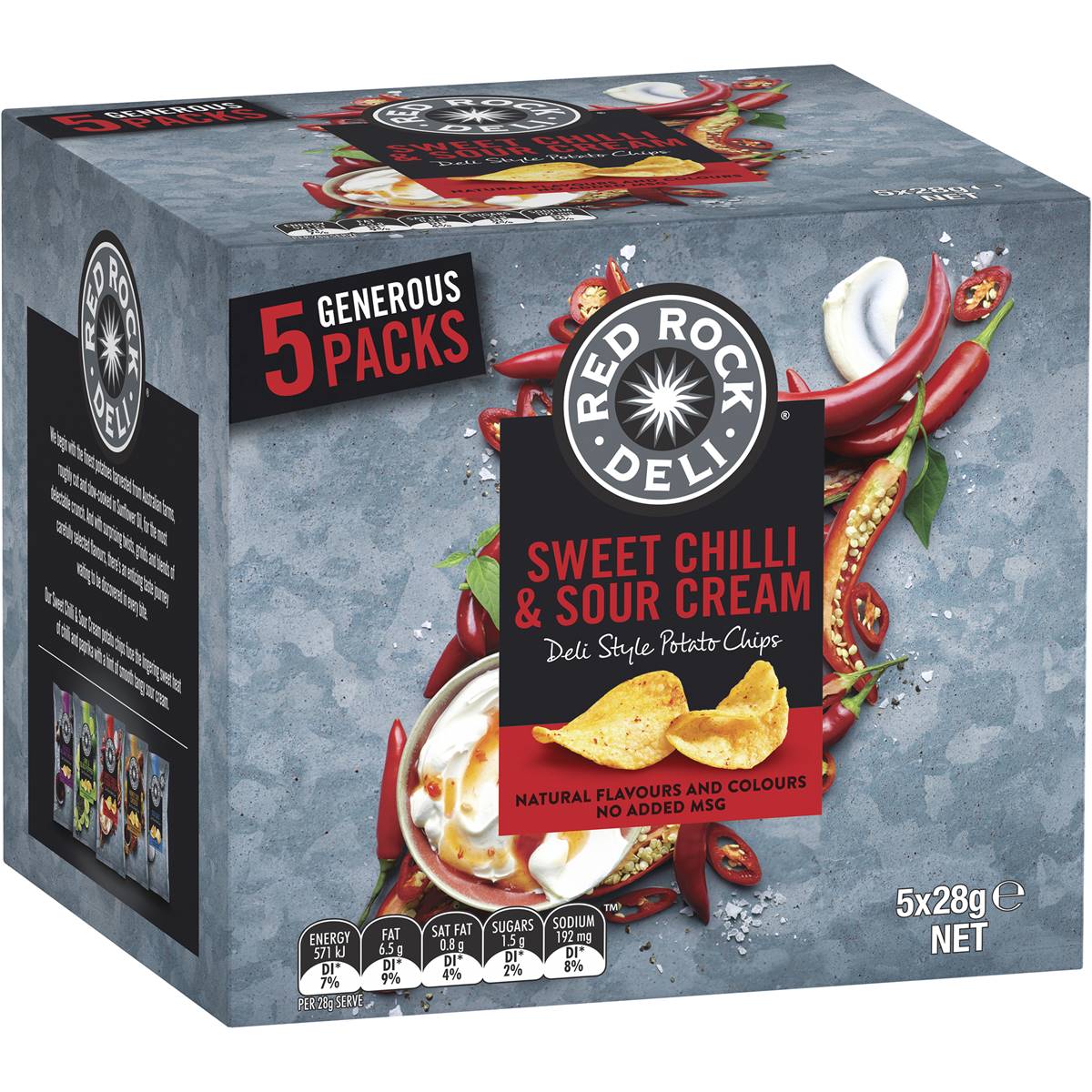 Red Rock Deli Potato Chips Multipack Sweet Chilli & Sour Cream Deli