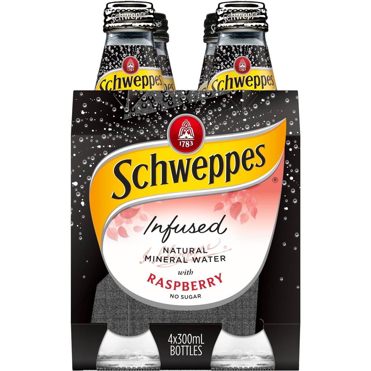 Schweppes Sugar Free Raspberry Mineral Water Multipack 300ml X 4 Pack