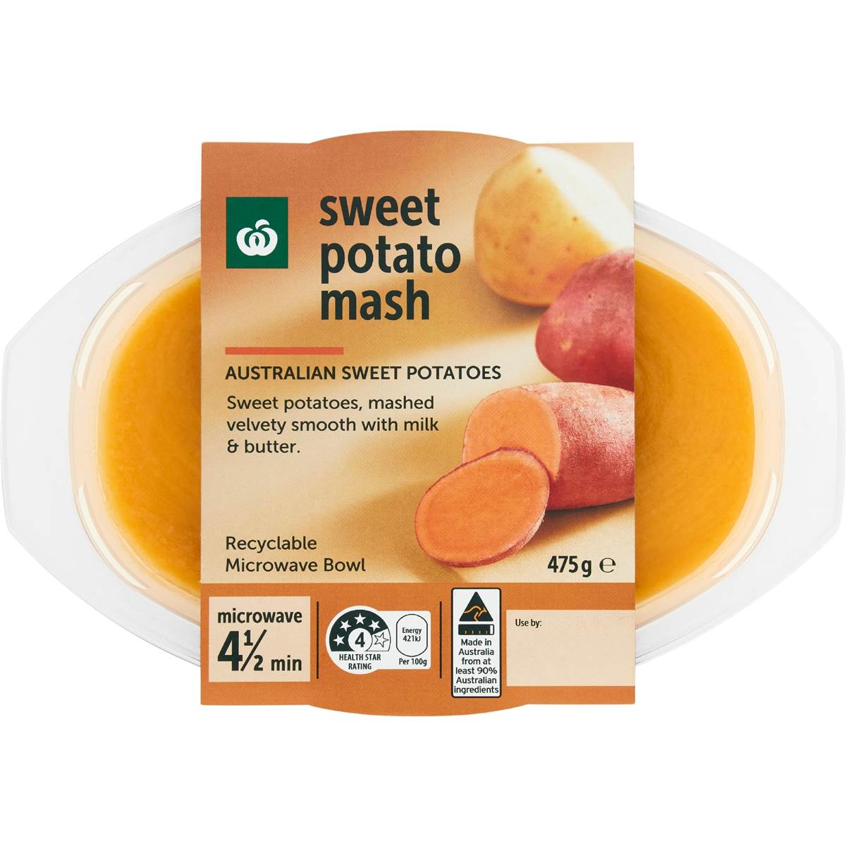 Woolworths Sweet Potato Mash 475g Woolworths