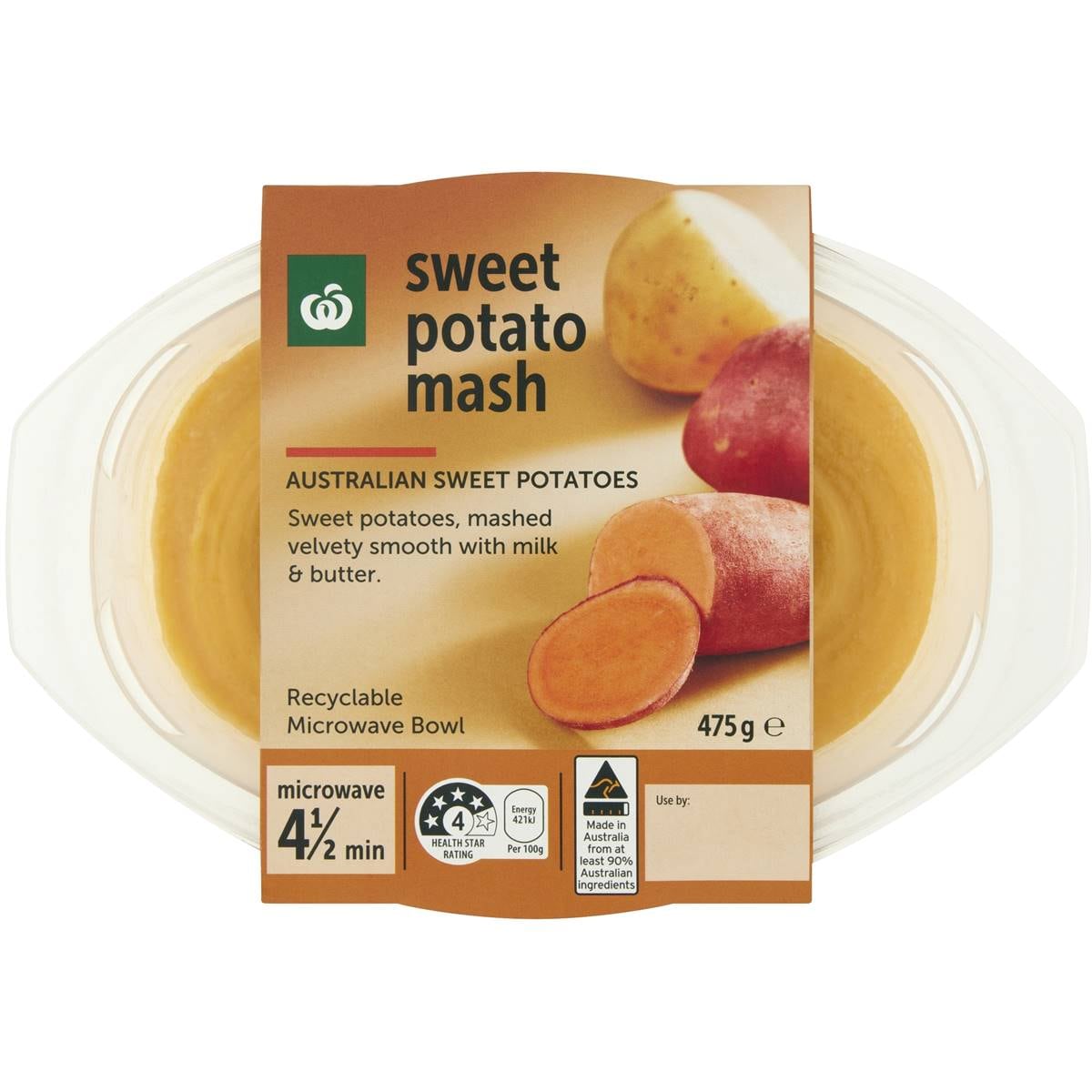 Woolworths Sweet Potato Mash 475g Woolworths