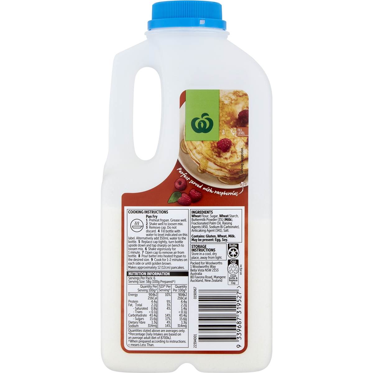 Woolworths Buttermilk Pancake Shaker 350g Woolworths
