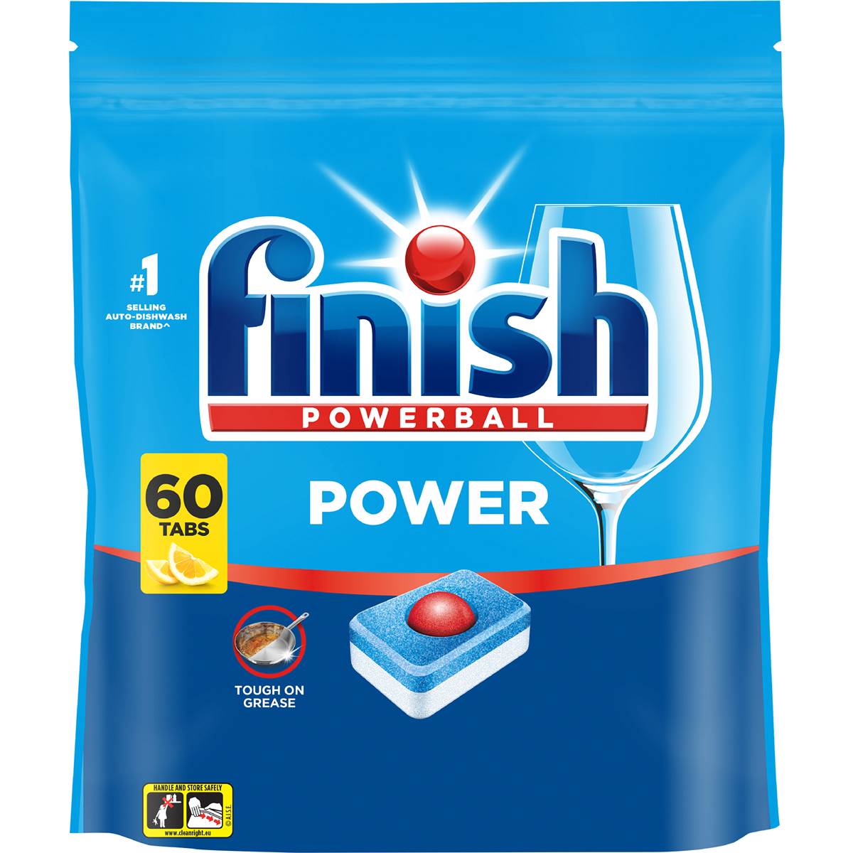 Finish Power Dishwashing Tablets Lemon 60 pack