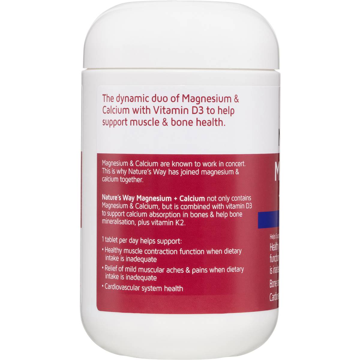 Nature's Way Magnesium + Calcium 90 Pack Woolworths