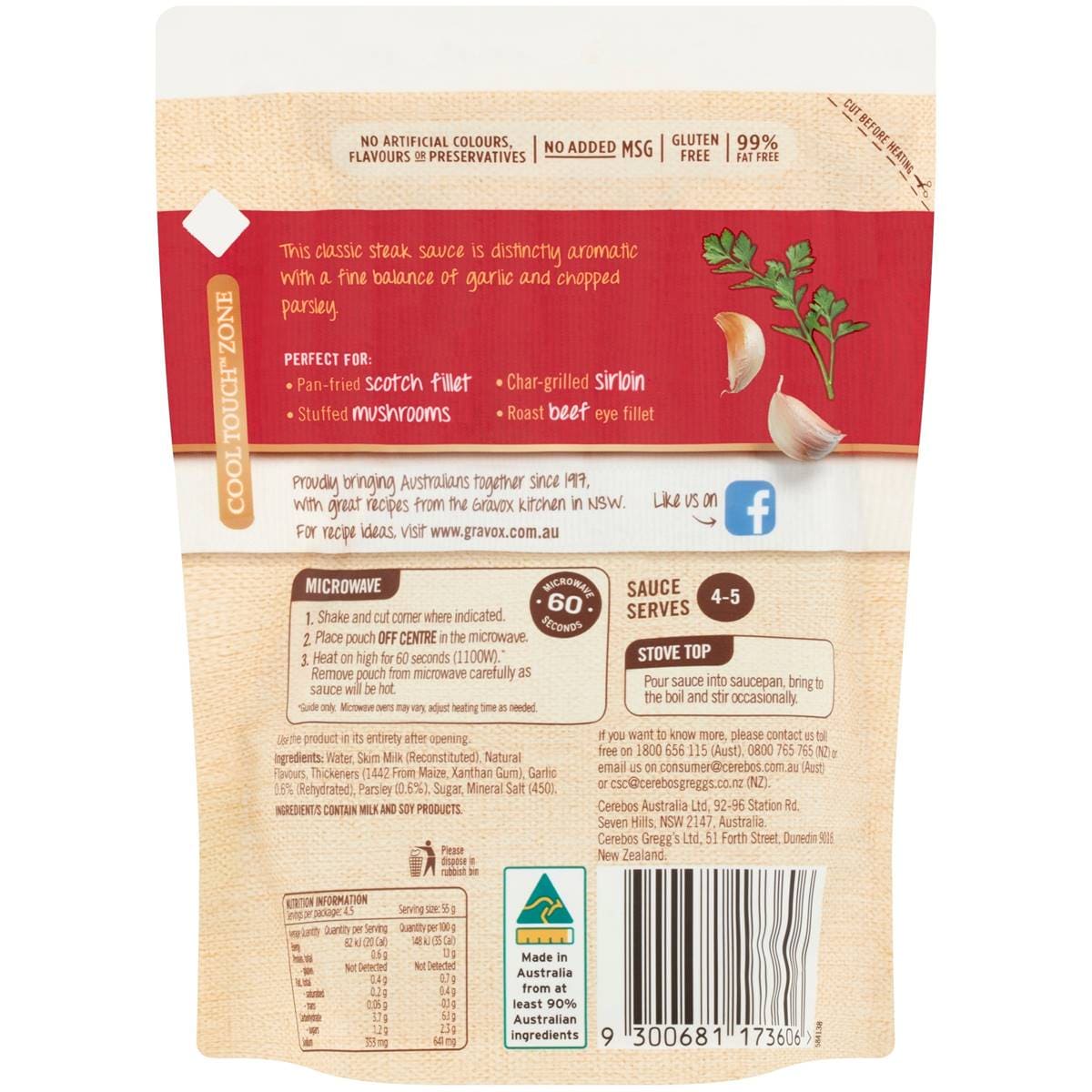 Gravox Diane Sauce Family Pack Liquid Pouch 250g Woolworths