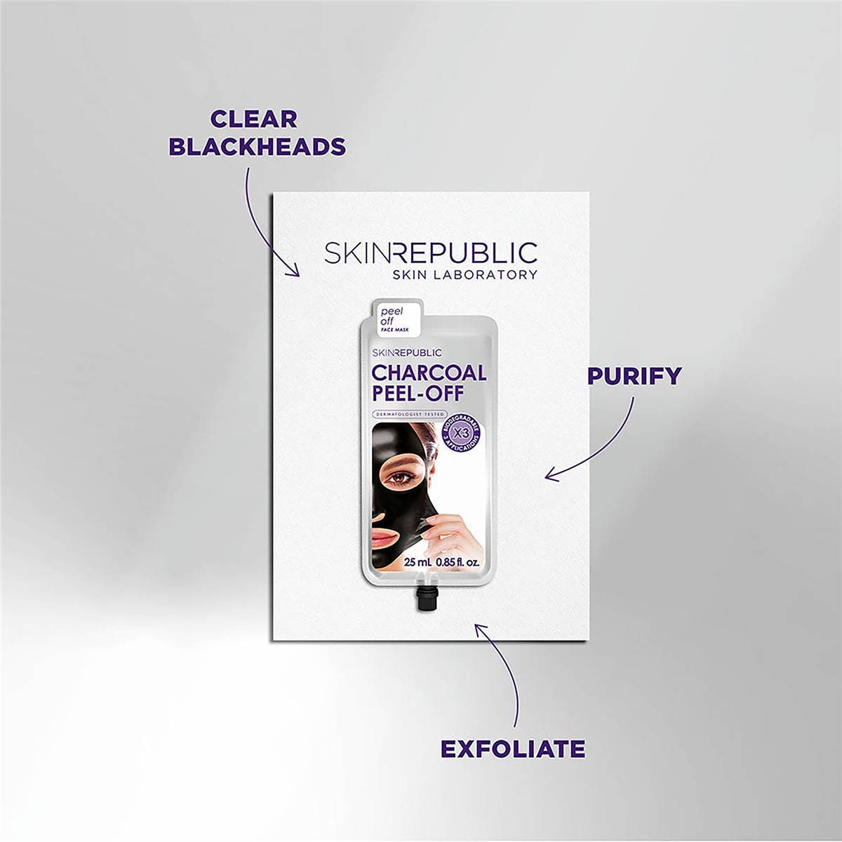 Skin Republic Facial Mask Charcoal Peel Off Each Woolworths