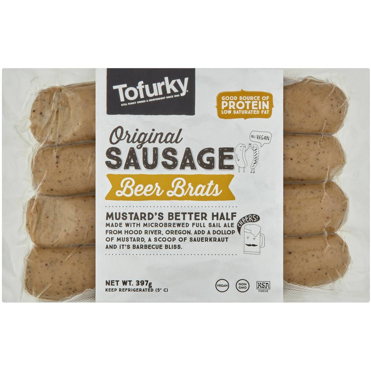 Tofurky Beer Brat Style Sausage 397g Woolworths