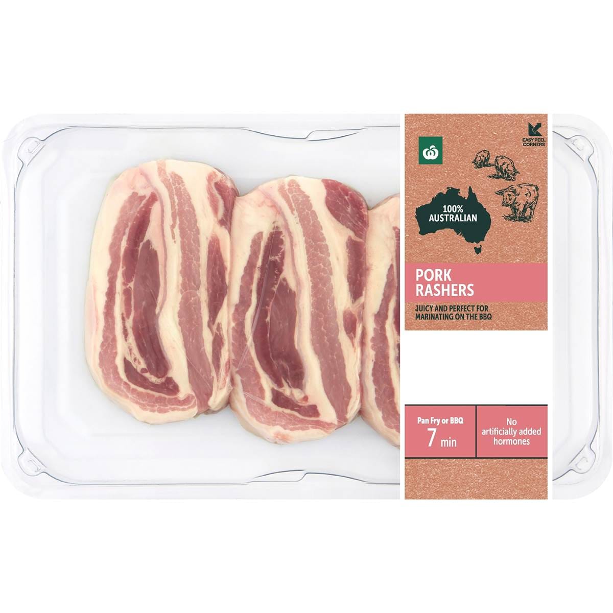 Woolworths Pork Rashers 350g 800g Woolworths