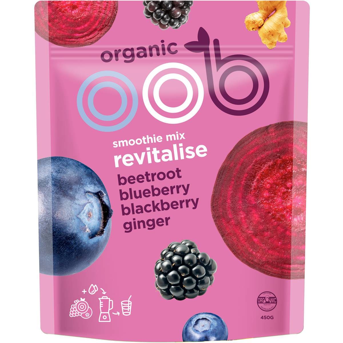 Oob Organic Smoothie Mix Revitalise 450g Woolworths