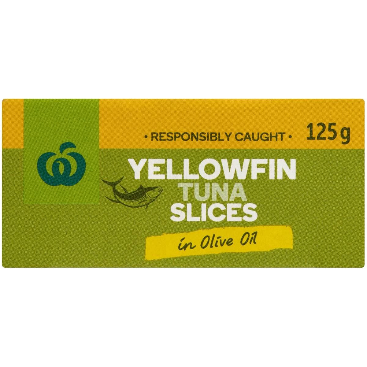 Woolworths Yellowfin Tuna Slices In Olive Oil 125g Woolworths