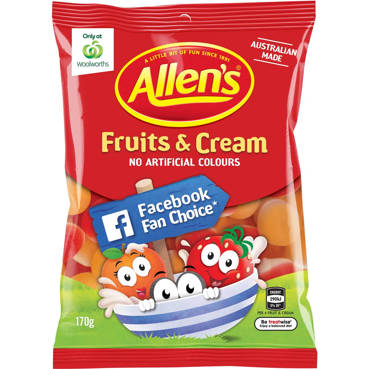 Allen's Fruits&cream 170g 