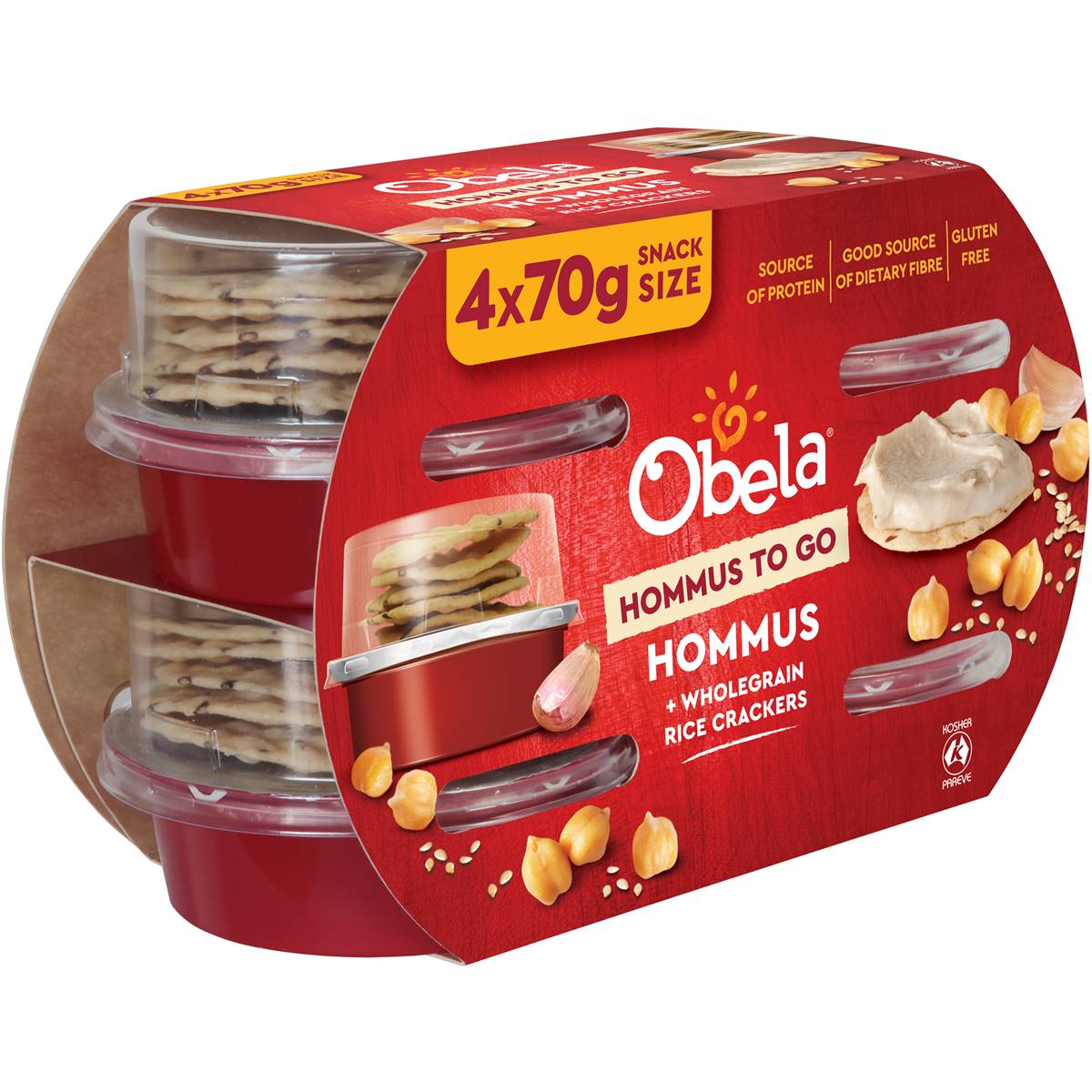 Obela Hommus Singles To Go 4x70g Woolworths