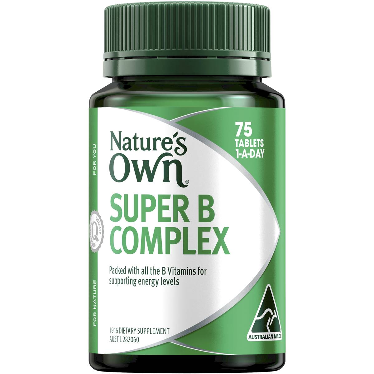 Nature's Own Super Vitamin B Complex With Biotin B3 B6 + B12 75 Pack ...