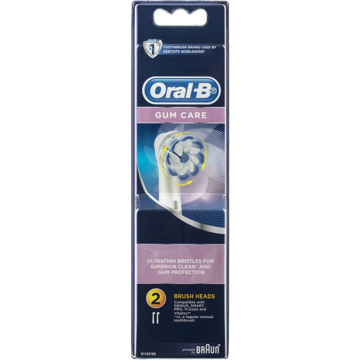 Oralb Electric Toothbrush Gum Brush Refills 2 Pack Woolworths