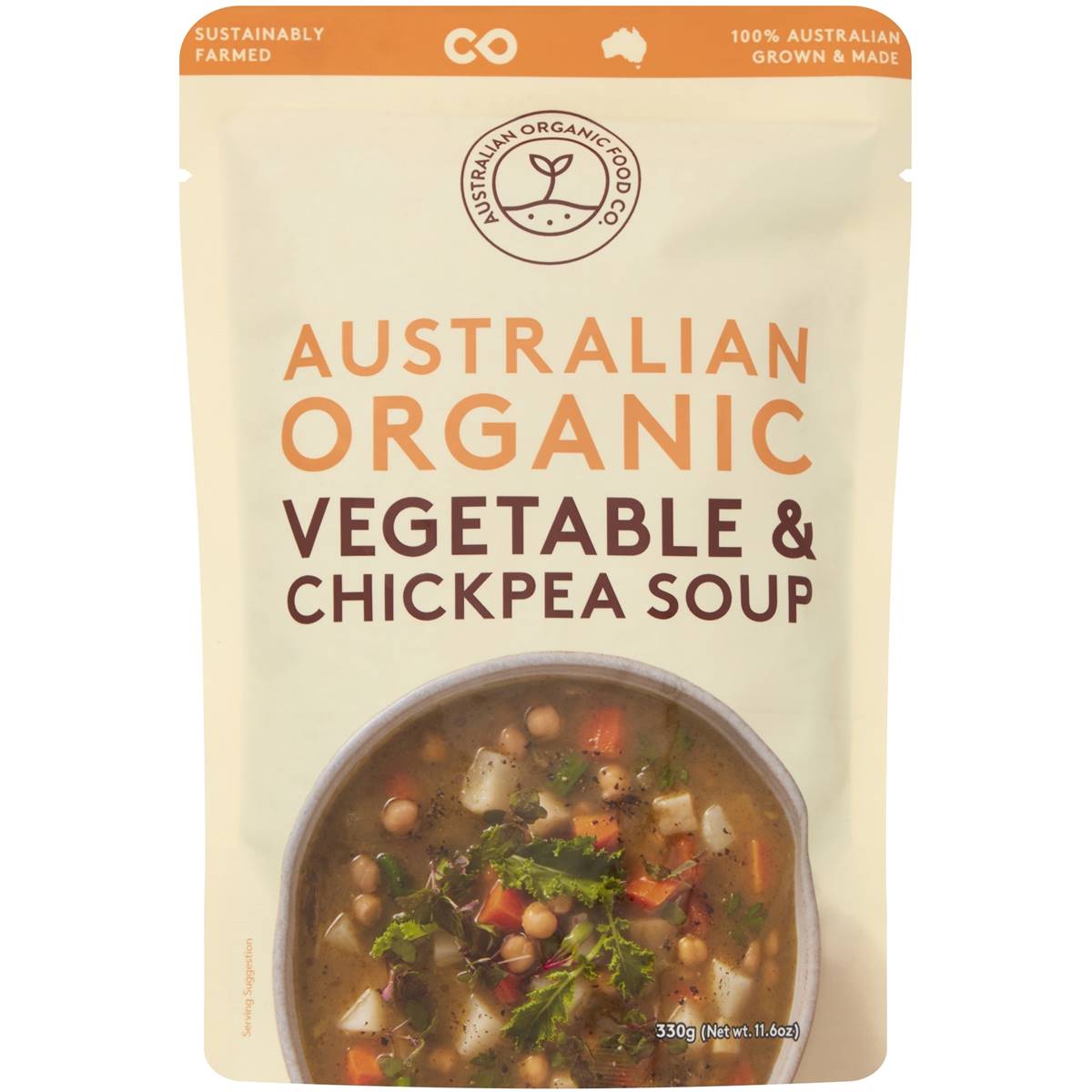 Australian Organic Food Co Chickpea & Vegetable Soup Pouch