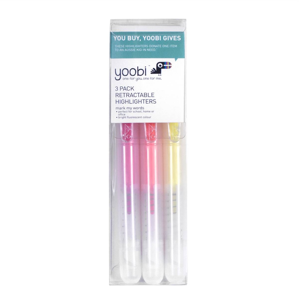 Yoobi Highlighters 3 Pack Woolworths