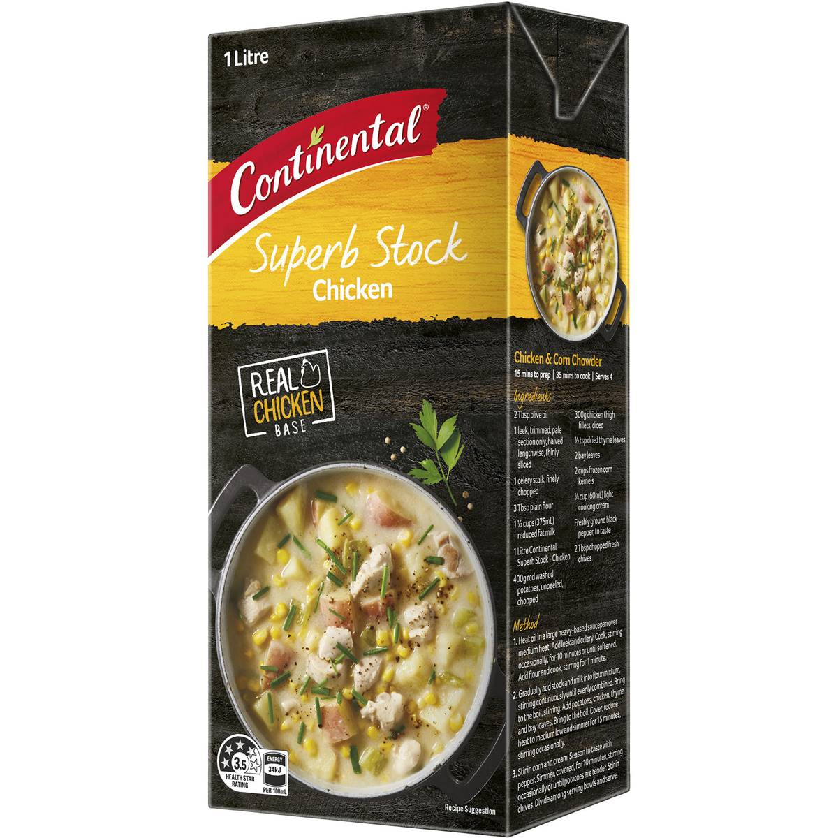 Continental Liquid Stock Chicken 1l Woolworths