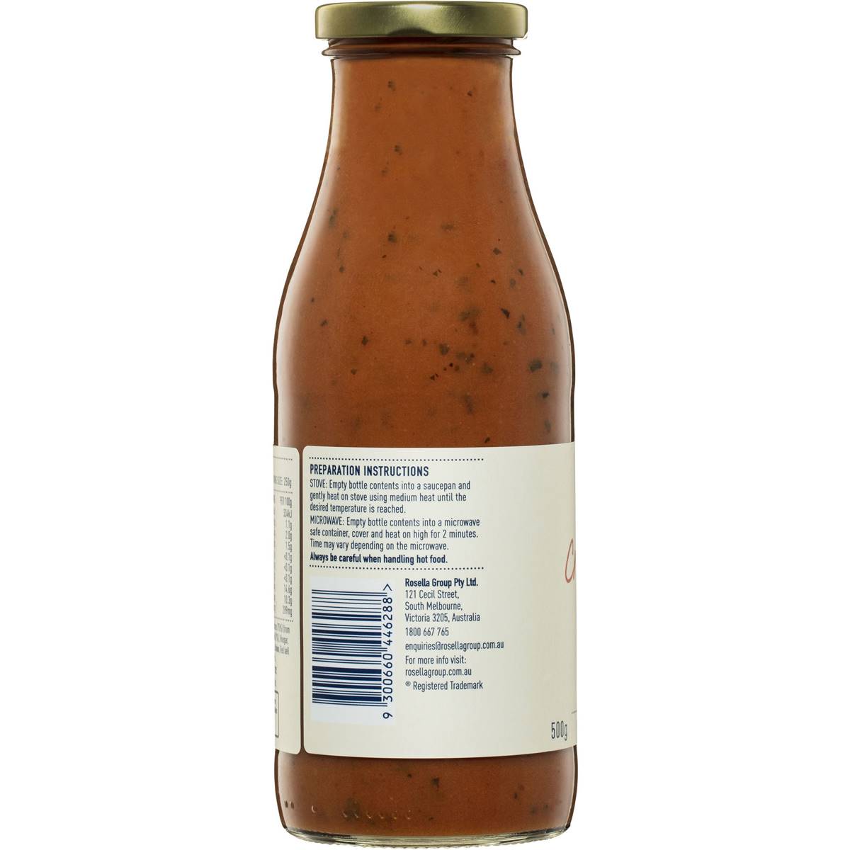 Rosella Creamy Tomato & Herb Soup 500mg Woolworths