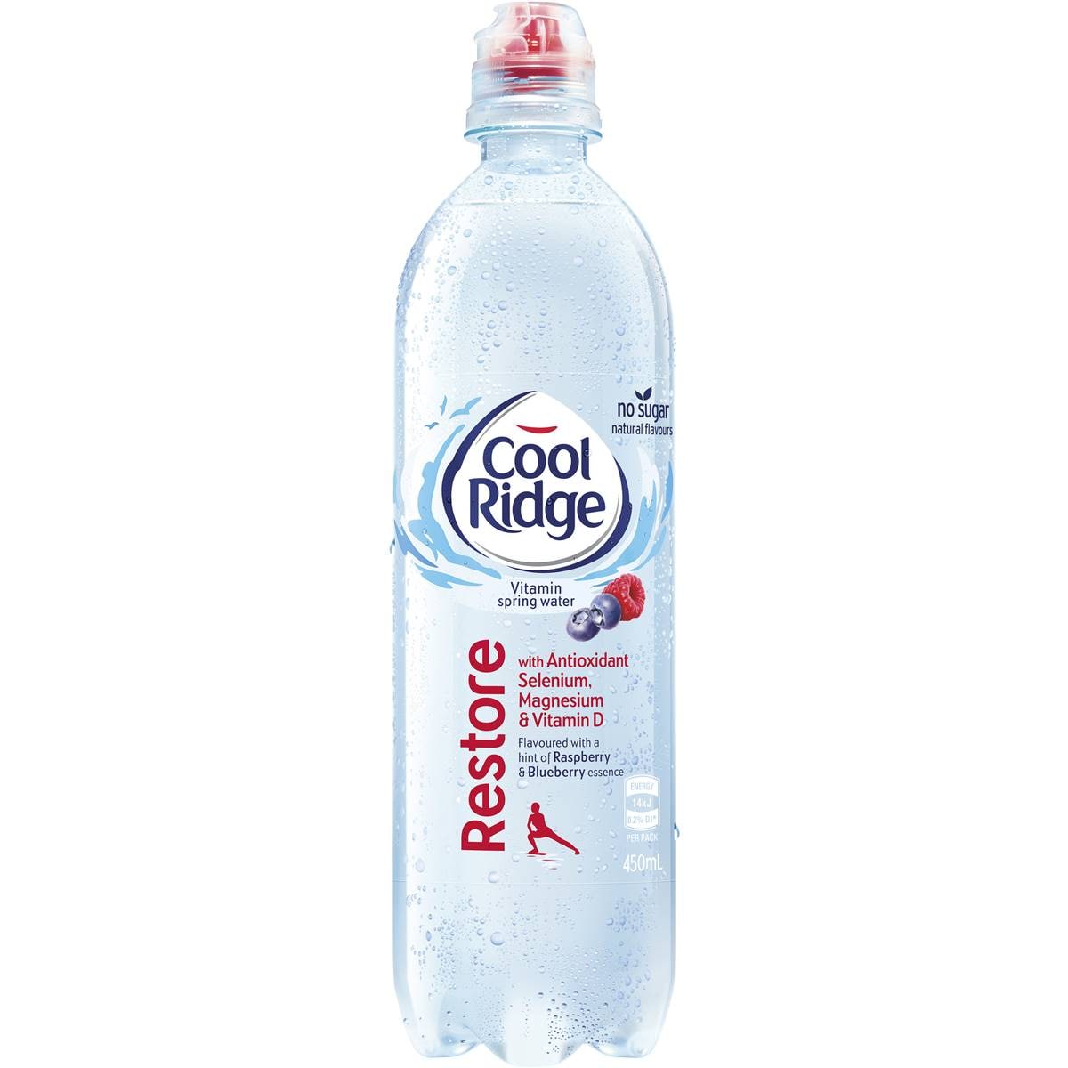 Cool Ridge Vitamin Spring Water Bottle Restore 450ml Woolworths