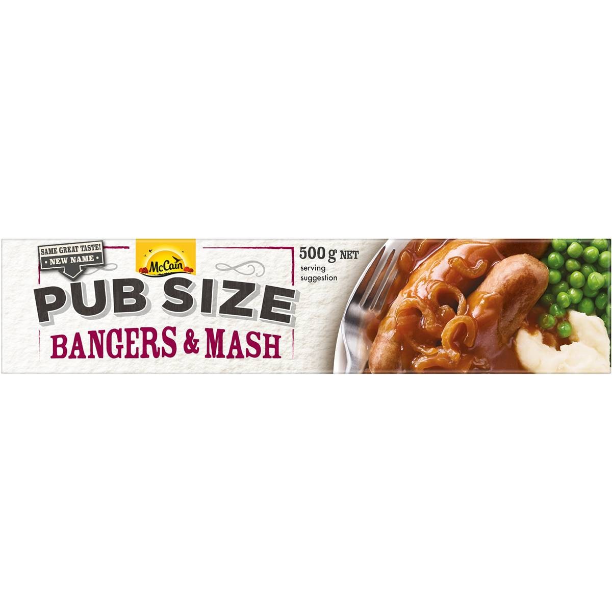 Mccain Pub Size Bangers & Mash Frozen Meal 500g Woolworths