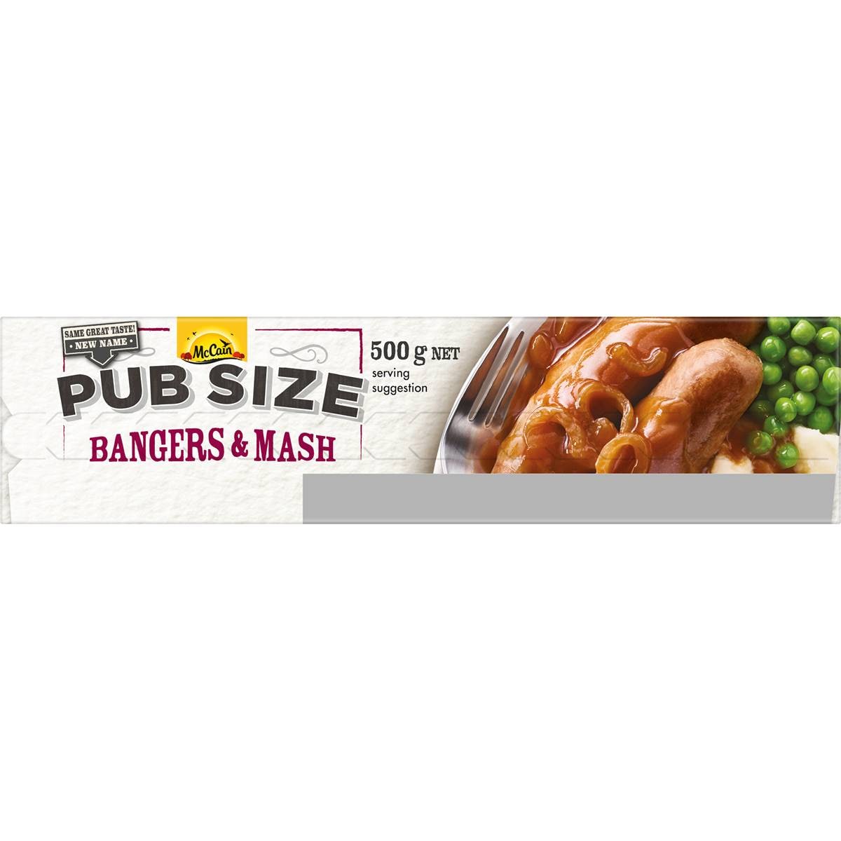 Mccain Pub Size Bangers & Mash Frozen Meal 500g Woolworths