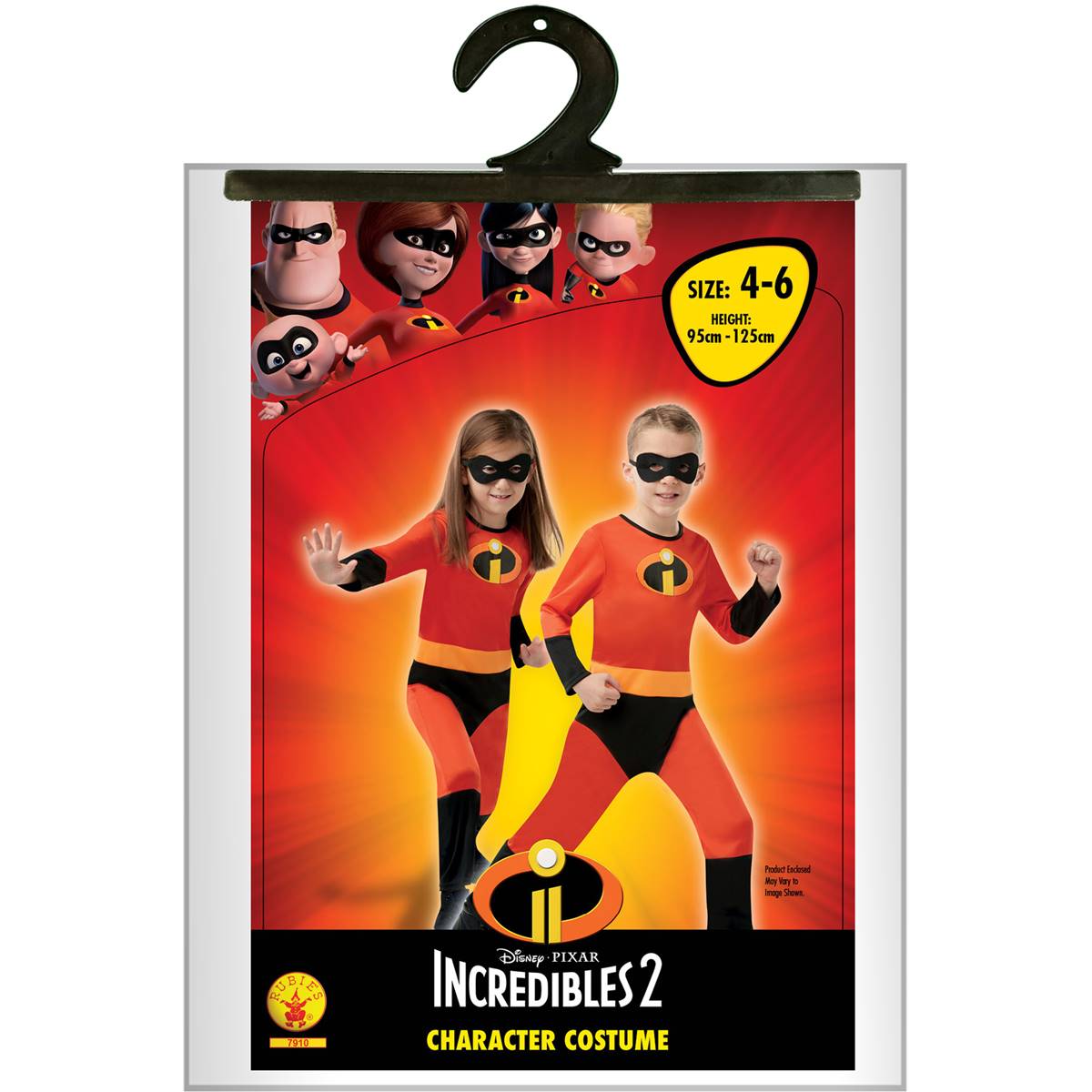 Disney Pixar Incredibles 2 Child Costume Size 4-6 Years