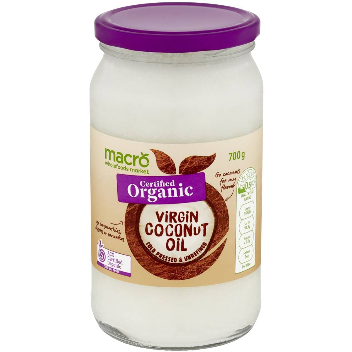 Macro Organic Coconut Oil 700g Woolworths