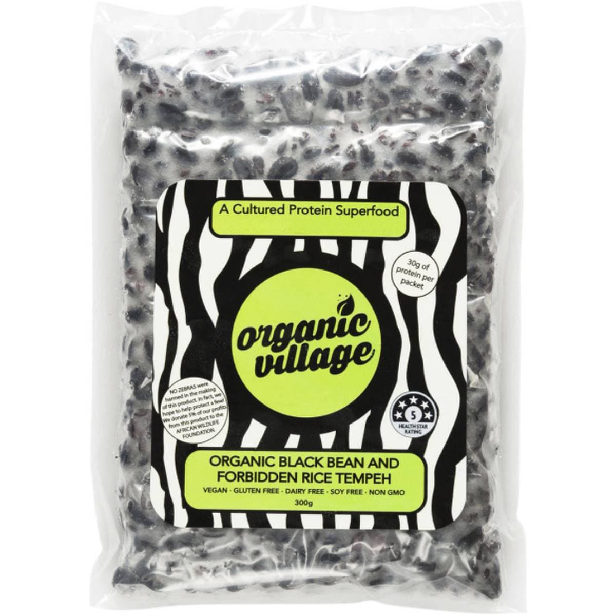 Organic Village Black Bean Tempeh 300g Woolworths