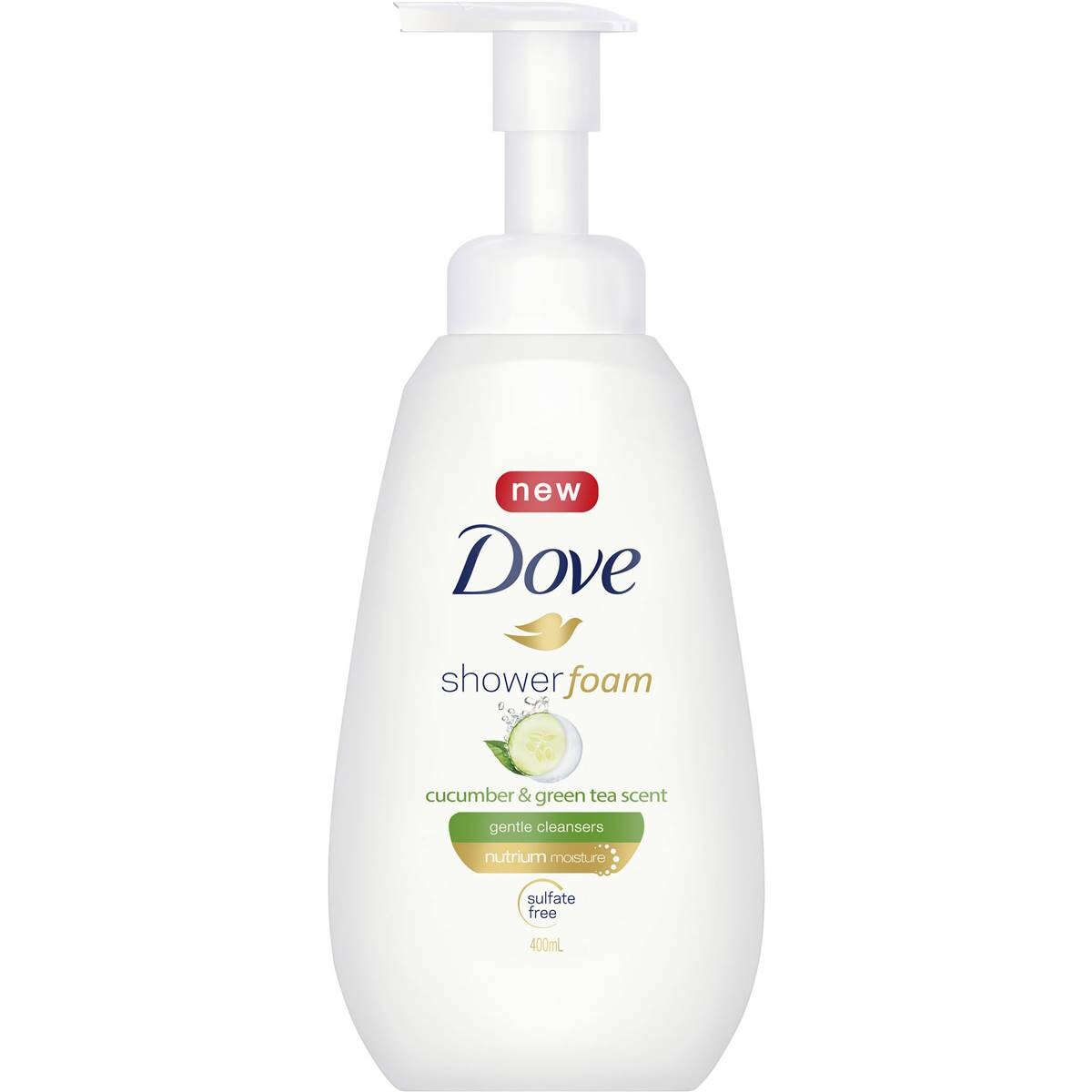 Dove Body Wash Shower Foam Cucumber & Green Tea 400ml Woolworths