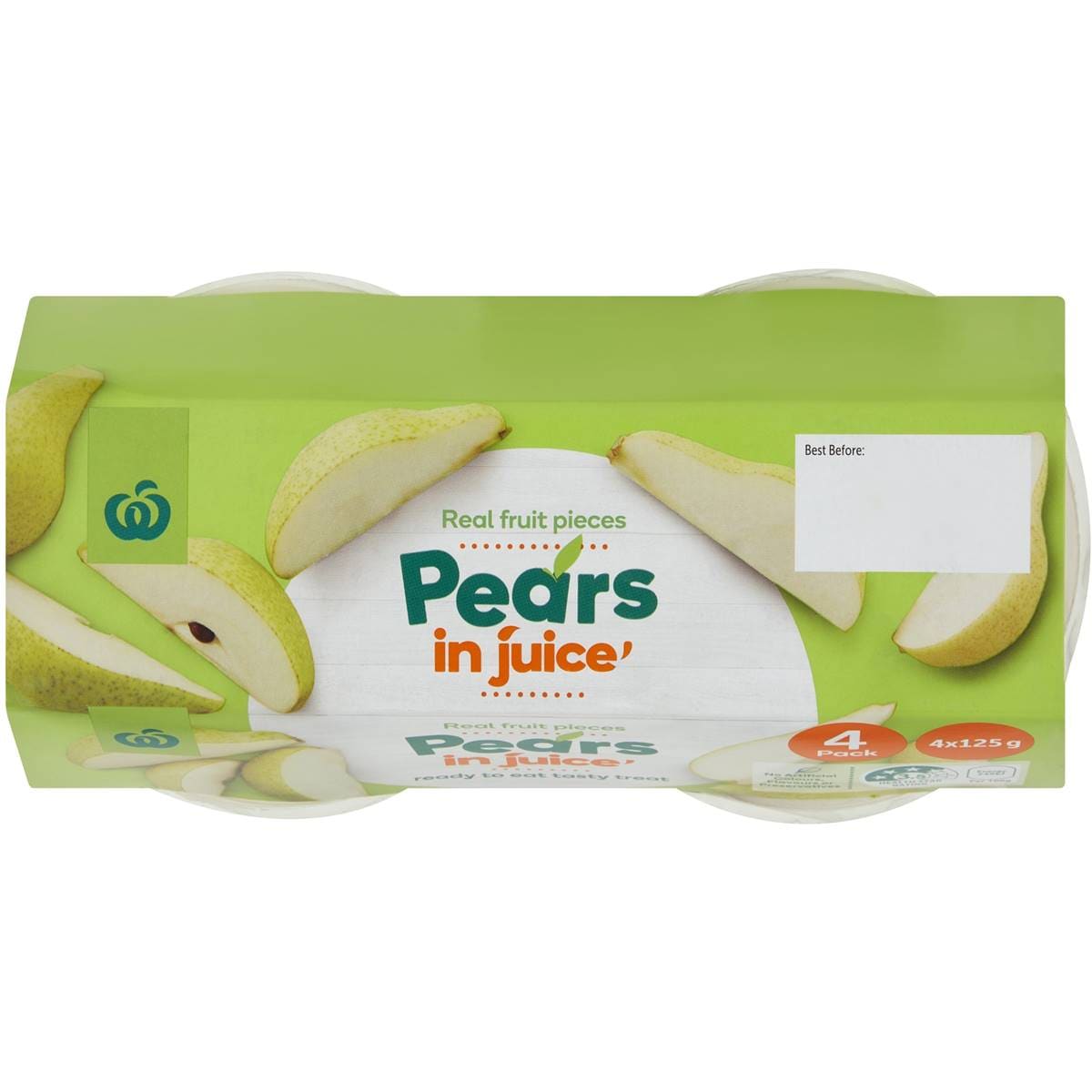 Woolworths Pear In Juice Cups 4 Pack Woolworths