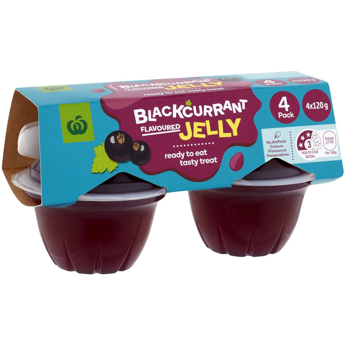 Woolworths Blackcurrant Jelly 4 Pack Woolworths